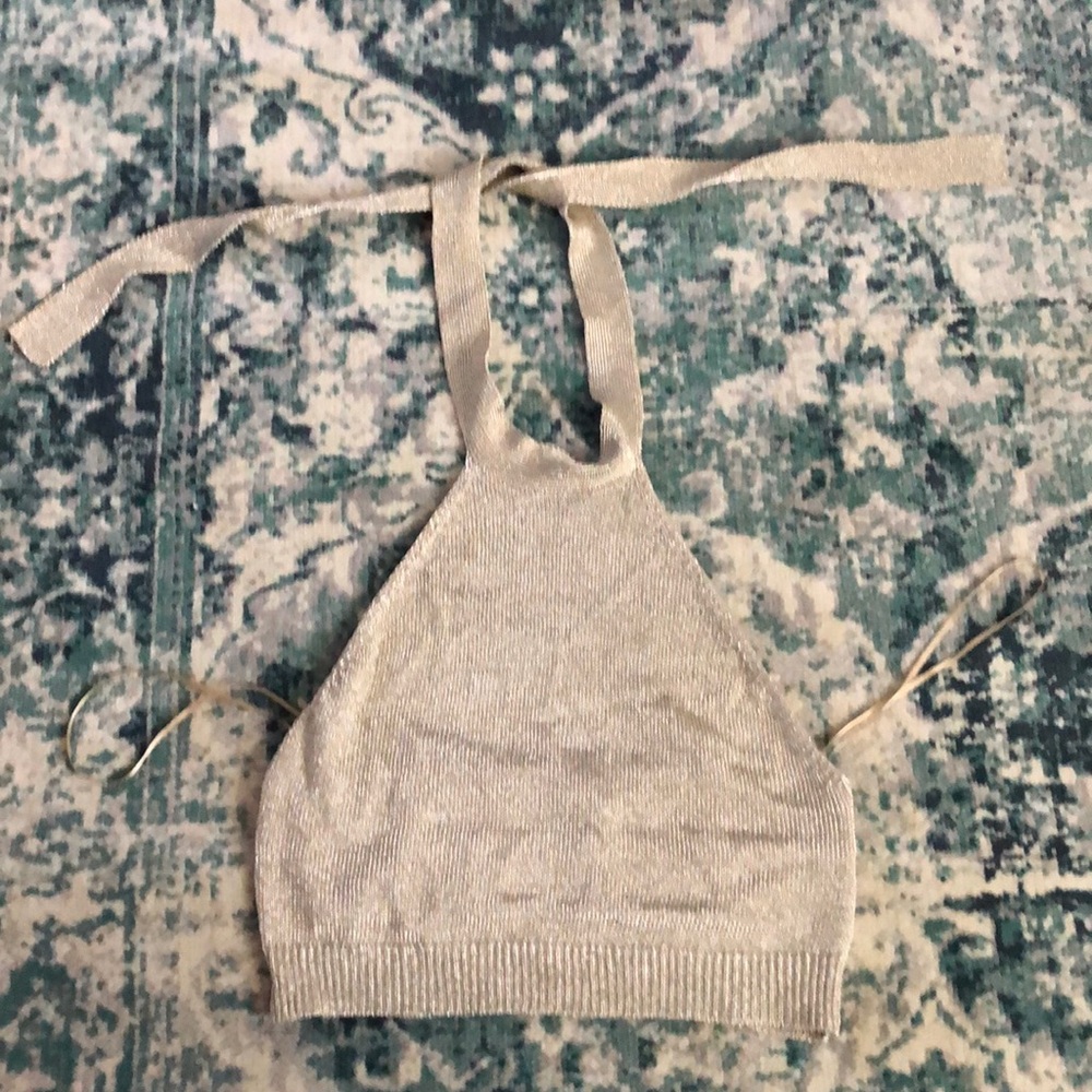 Fashion nova gold crop top